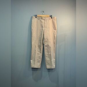 Men’s Cream Jos A. Bank Flat Front Trousers Size 36”x29” EUC